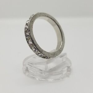Silver Circular White Ring 